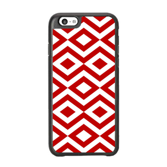 Chevron Diamond Square Maroon White iPhone 6 Plus | 6s Plus Case