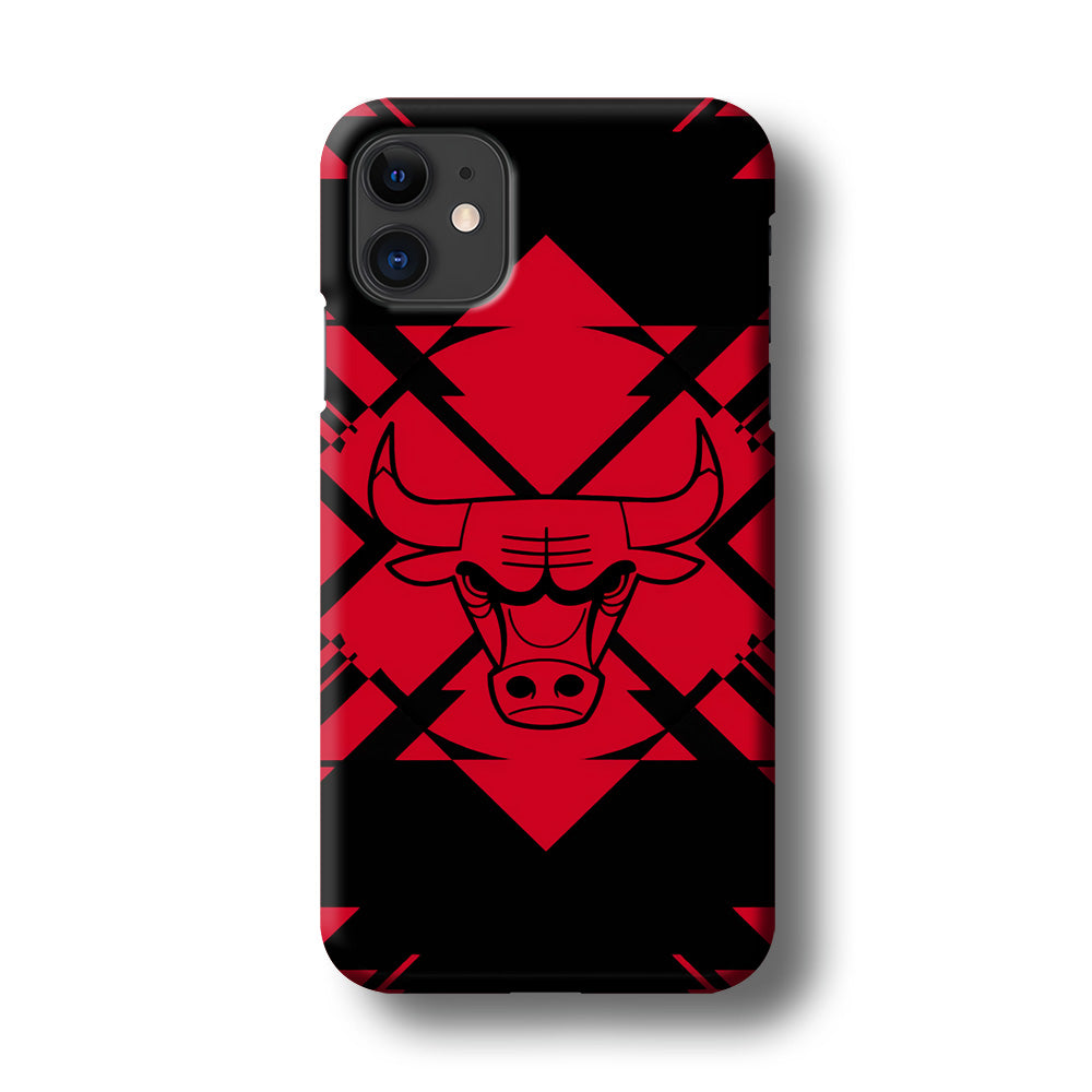 Chicago Bulls Aesthetic Shapes iPhone 11 Case