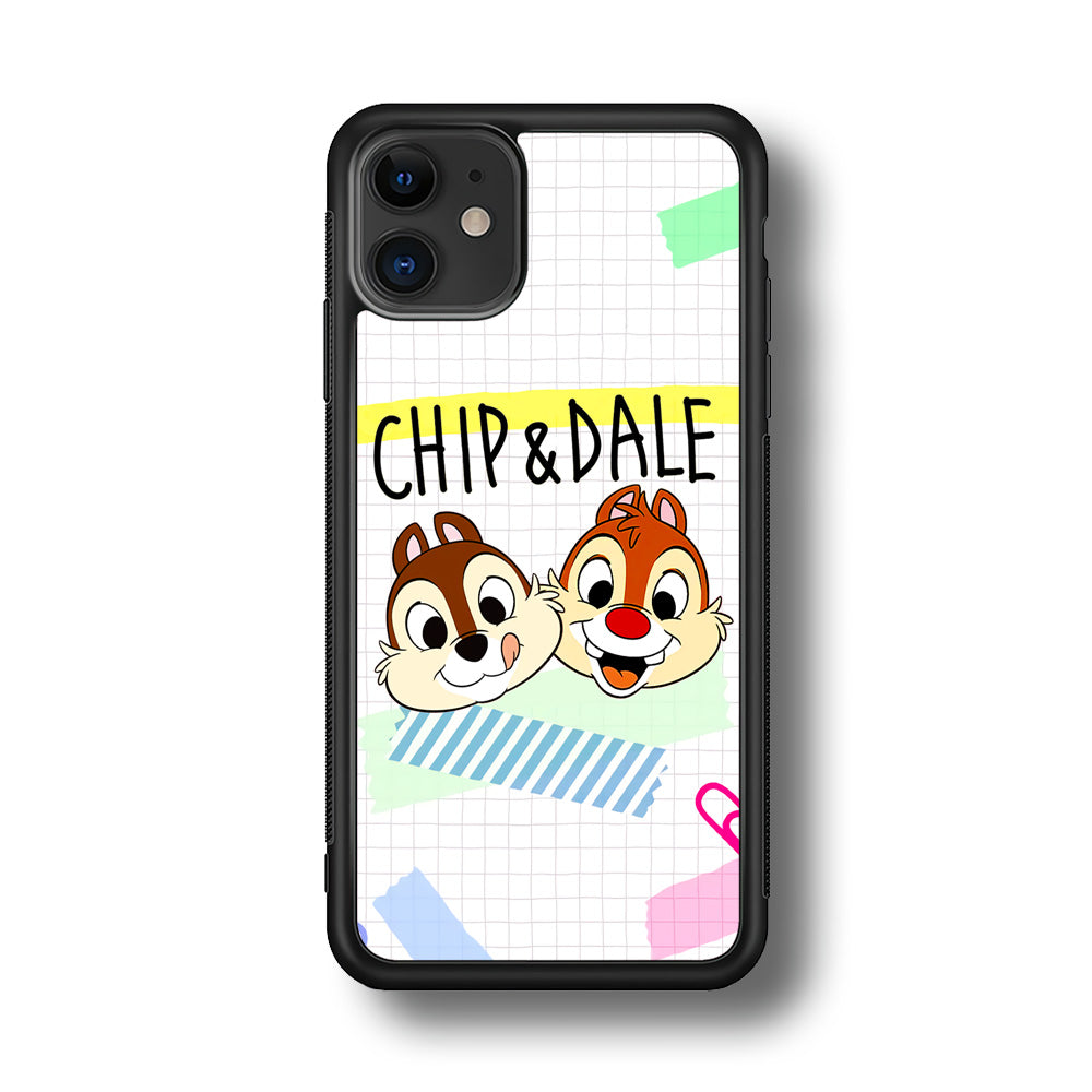 Chip And Dale Paper Clip Aesthetic iPhone 11 Case
