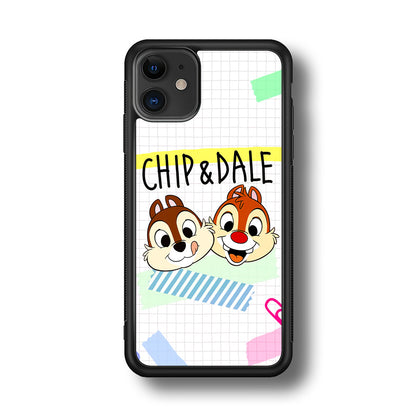 Chip And Dale Paper Clip Aesthetic iPhone 11 Case