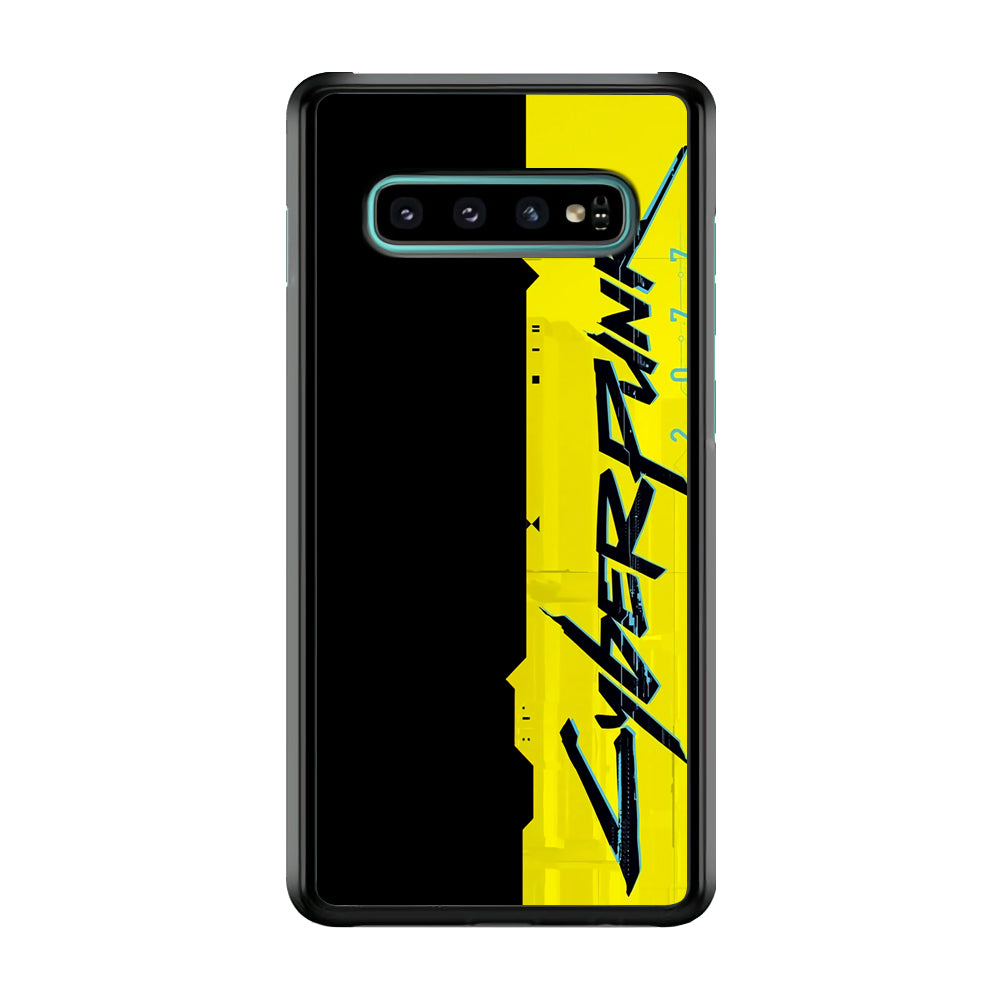 Cyberpunk Black Yellow Samsung Galaxy S10 Case