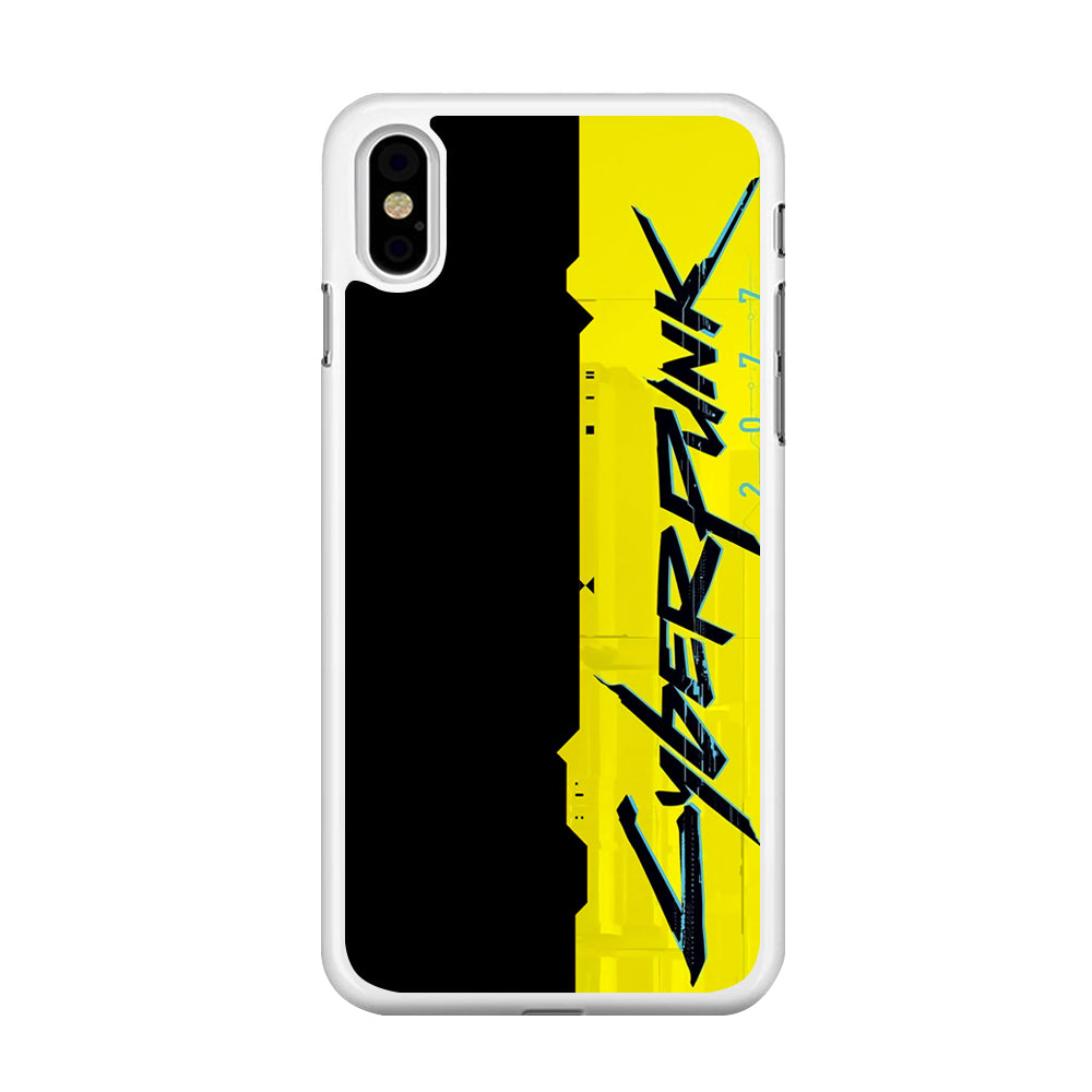 Cyberpunk Black Yellow iPhone Xs Max Case