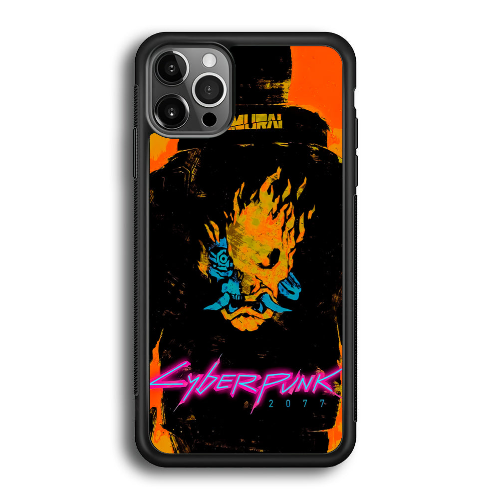 Cyberpunk Samurai Paint Art iPhone 12 Pro Max Case