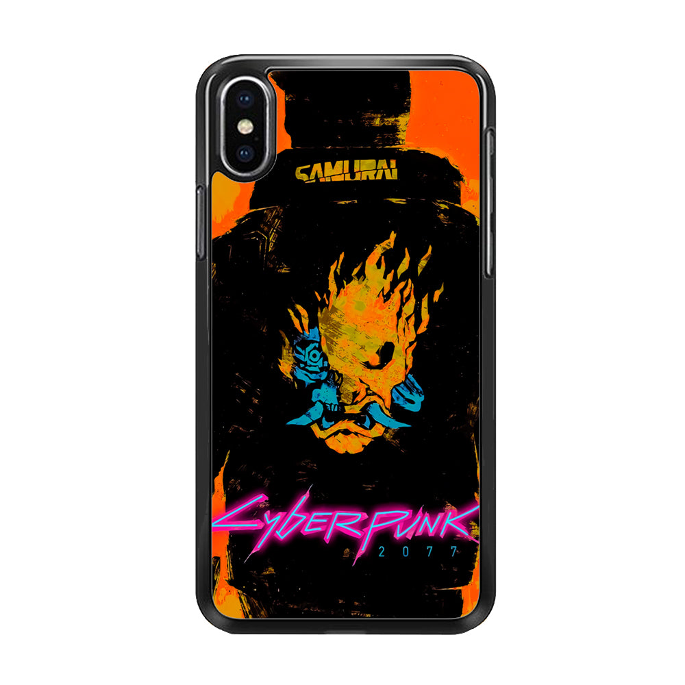 Cyberpunk Samurai Paint Art iPhone Xs Max Case
