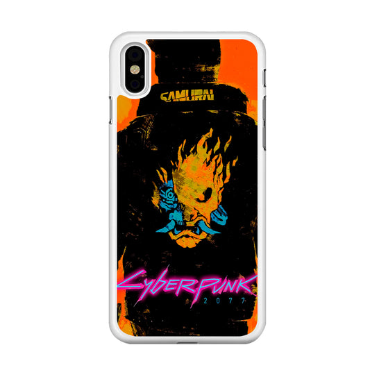 Cyberpunk Samurai Paint Art iPhone Xs Max Case