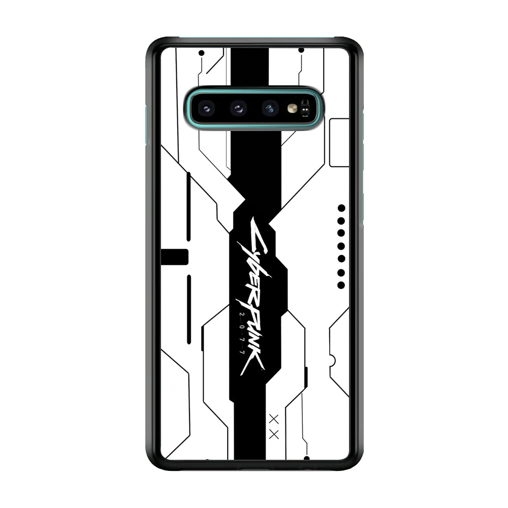 Cyberpunk White Pattern Samsung Galaxy S10 Case