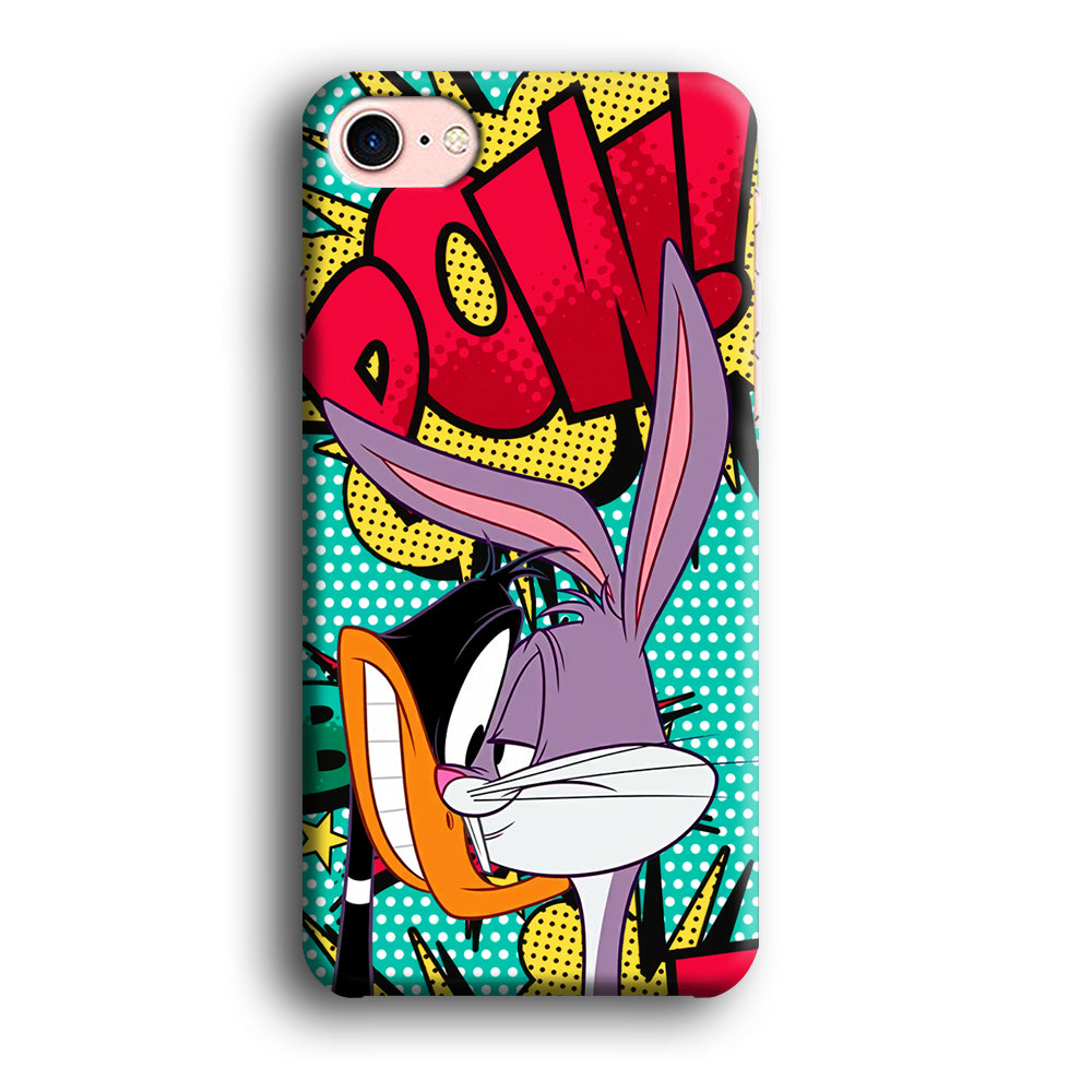 Daffy Duck Versus Bugs Bunny Battle iPhone 8 Case