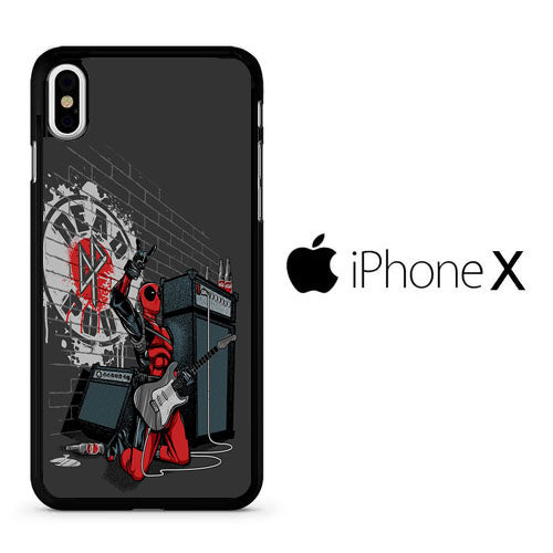 Deadpool Live Jamming iPhone X Case
