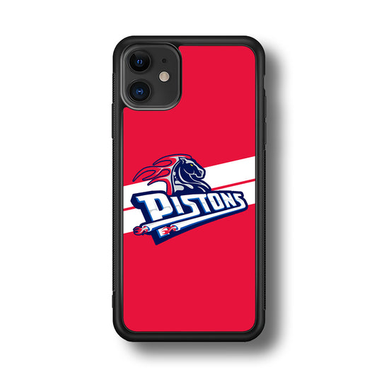 Detroit Pistons White Stripe iPhone 11 Case