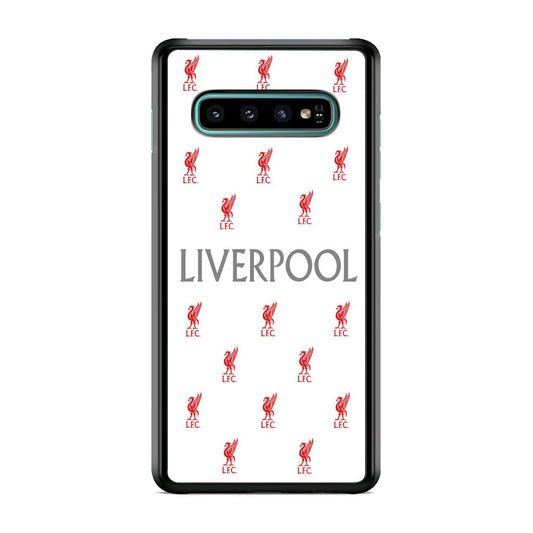 FC Liverpool White Doodle Logo Samsung Galaxy S10 Case