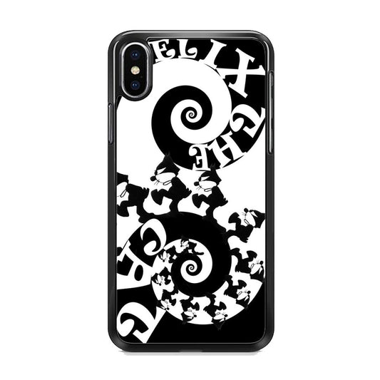 Felix The Cat Black White iPhone X Case