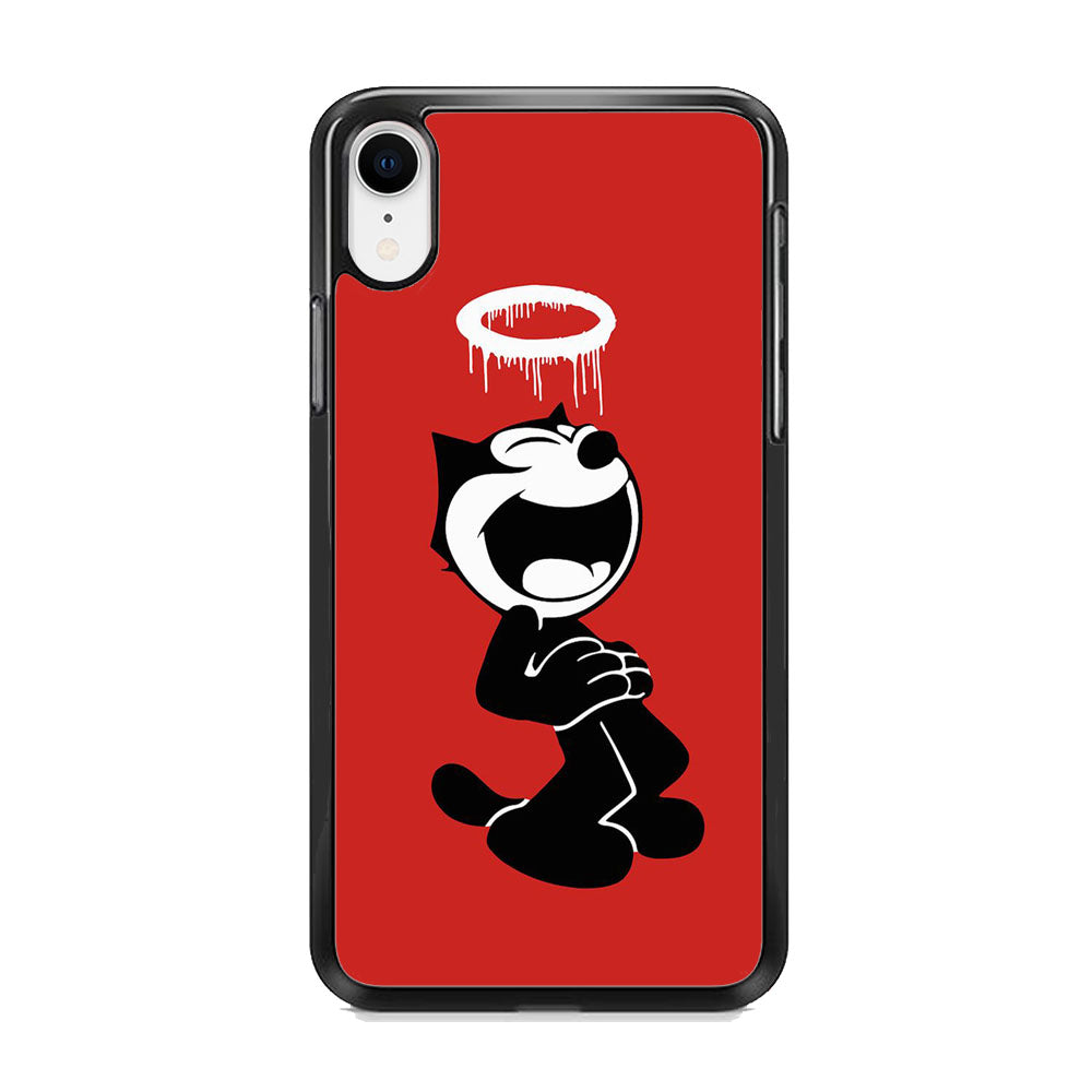 Felix The Cat Laugh Maroon iPhone XR Case