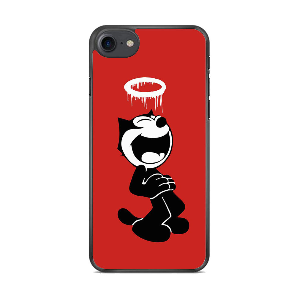 Felix The Cat Laugh Maroon iPhone 8 Case