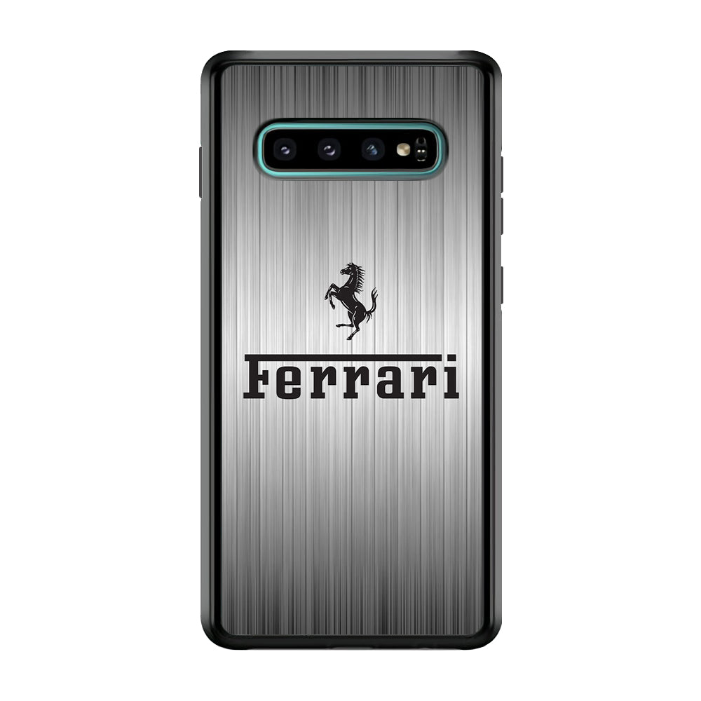 Ferrari Silver Grey Samsung Galaxy S10 Case - Ezzystore