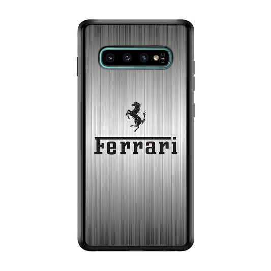 Ferrari Silver Grey Samsung Galaxy S10 Case - Ezzystore