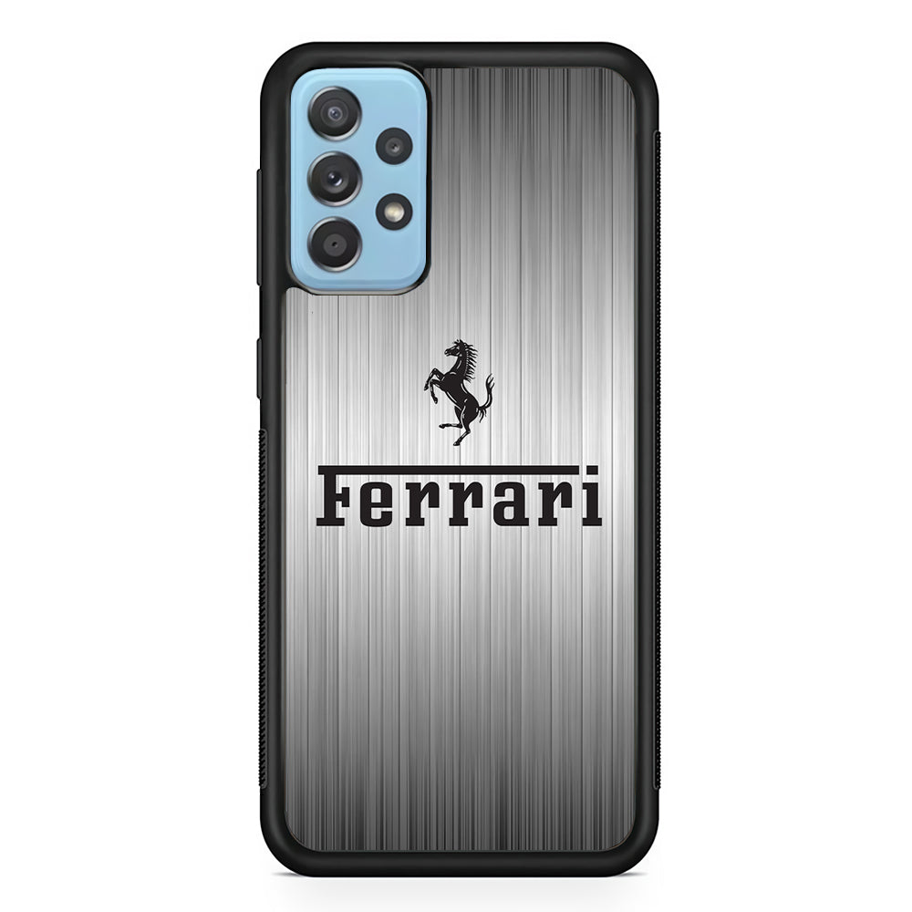 Ferrari Silver Grey Samsung Galaxy A52 Case - Ezzystore