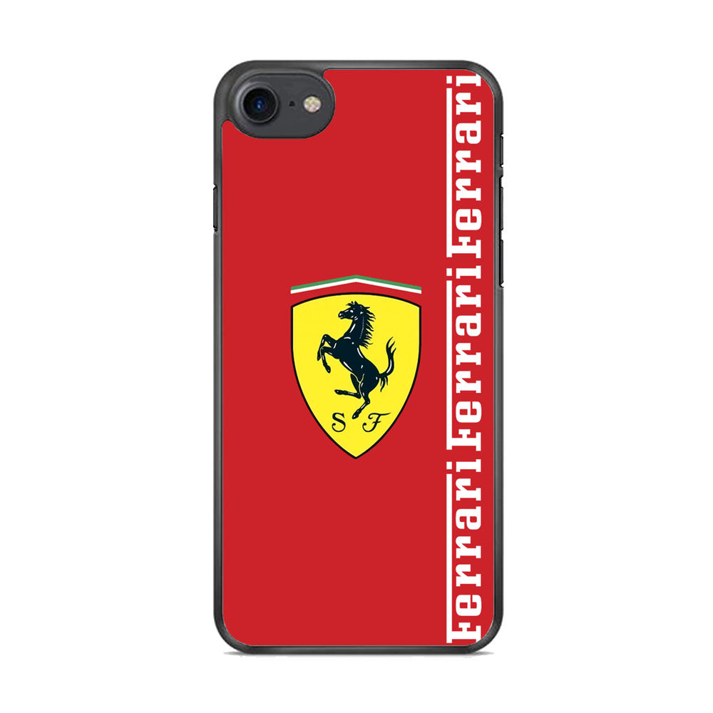 Ferrari Word Maroon Emlem iPhone 8 Case - Ezzystore