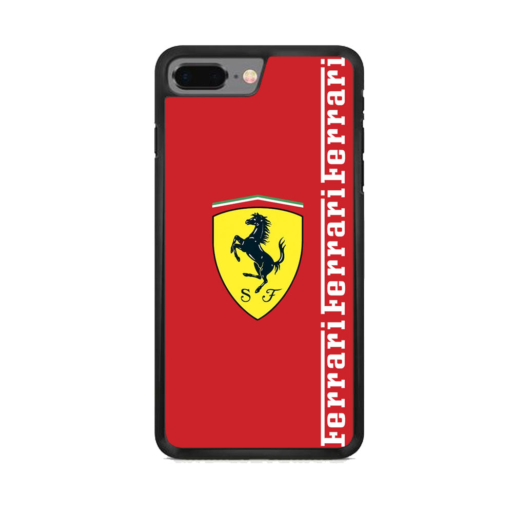 Ferrari Word Maroon Emlem iPhone 8 Plus Case - Ezzystore