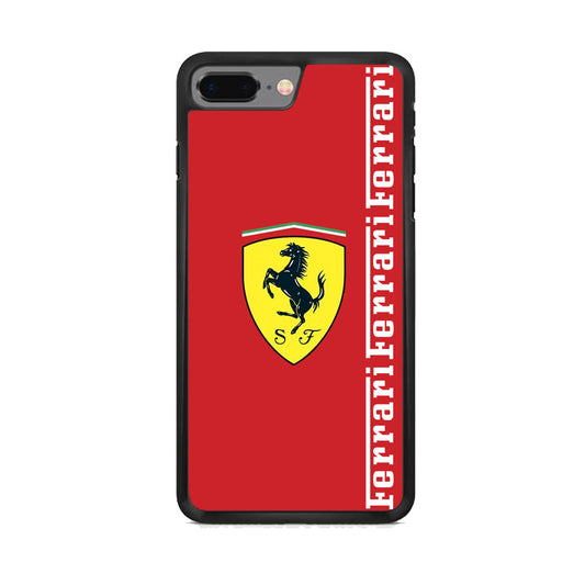 Ferrari Word Maroon Emlem iPhone 8 Plus Case - Ezzystore