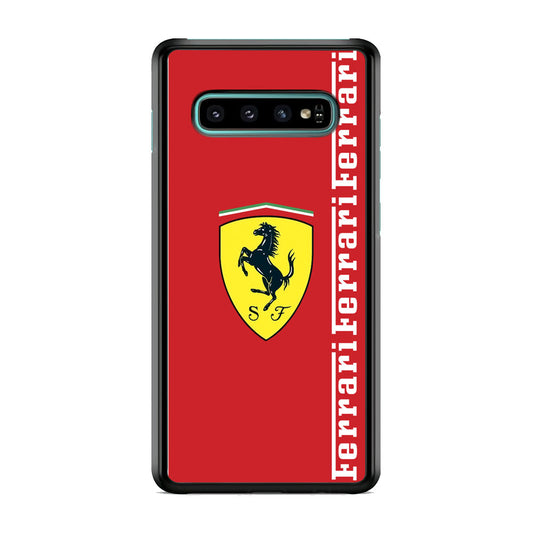 Ferrari Word Maroon Emlem Samsung Galaxy S10 Plus Case - Ezzystore