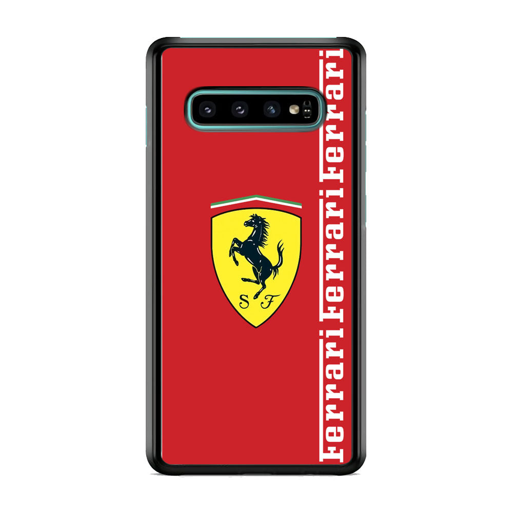Ferrari Word Maroon Emlem Samsung Galaxy S10 Case - Ezzystore