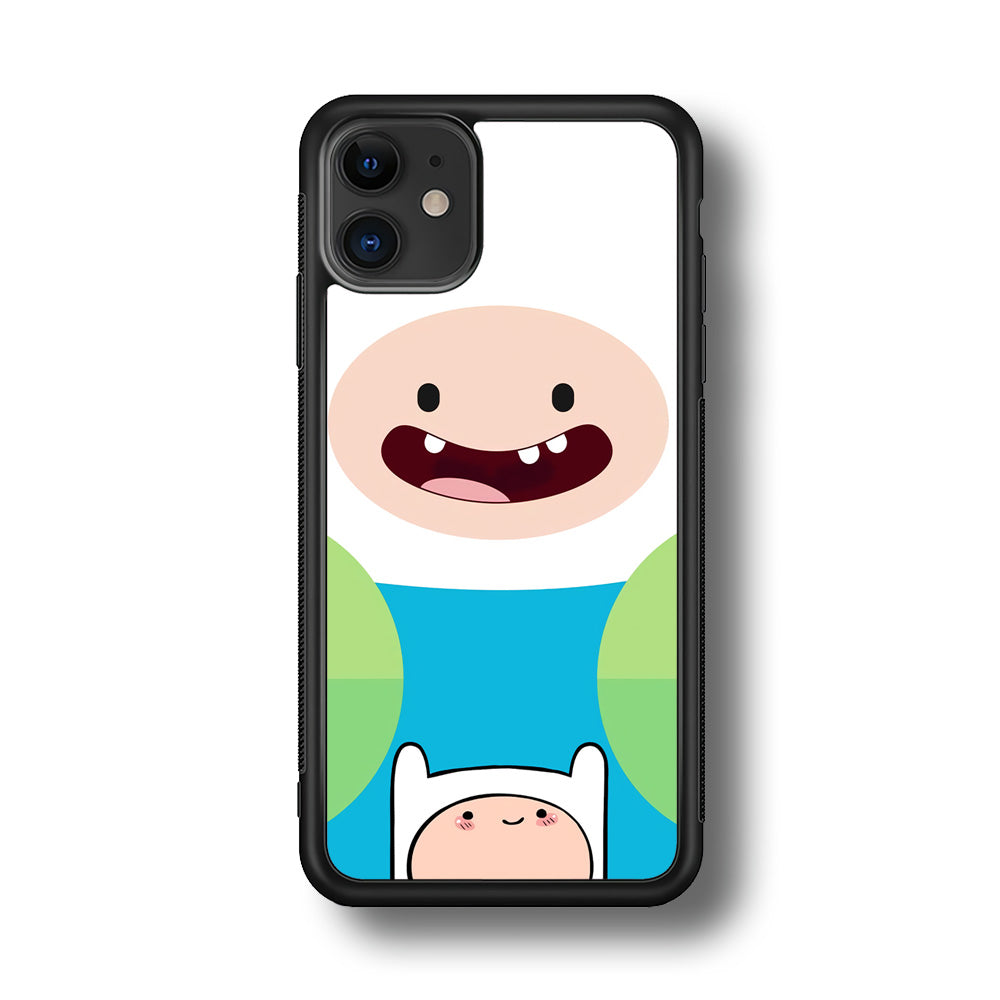 Fin Adventure Time Smiling Face iPhone 11 Case