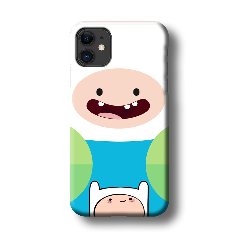 Fin Adventure Time Smiling Face iPhone 11 Case