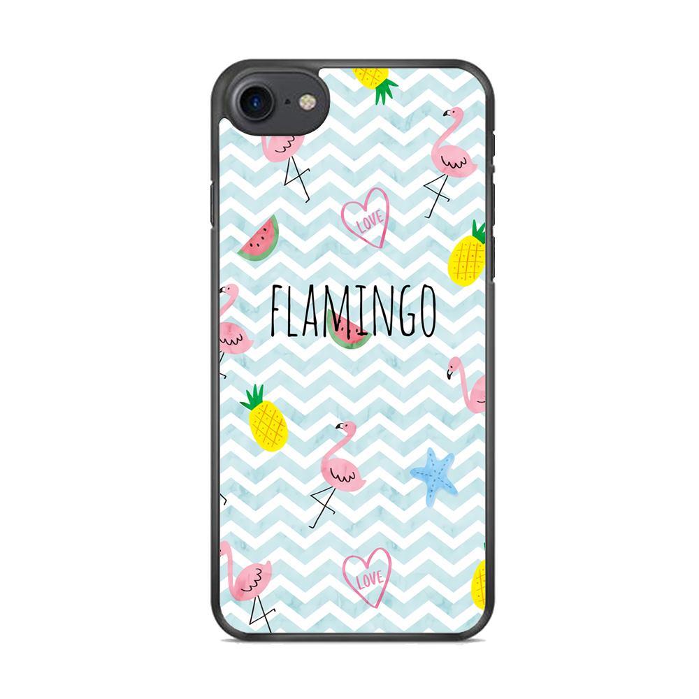 Flamingo Blue Chevron iPhone 8 Case - ezzyst