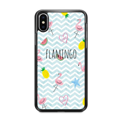 Flamingo Blue Chevron iPhone Xs Max Case - ezzyst