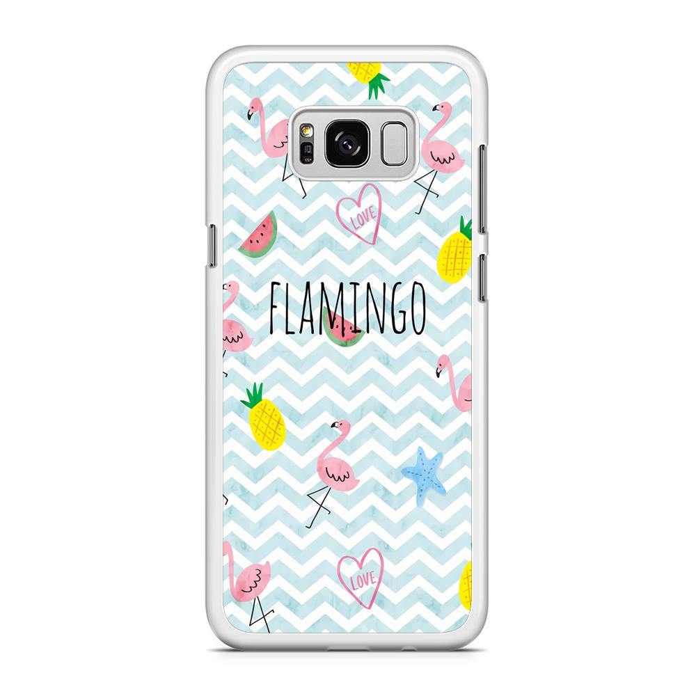 Flamingo Blue Chevron Samsung Galaxy S8 Plus Case - ezzyst