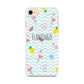 Flamingo Blue Chevron iPhone 8 Case - ezzyst
