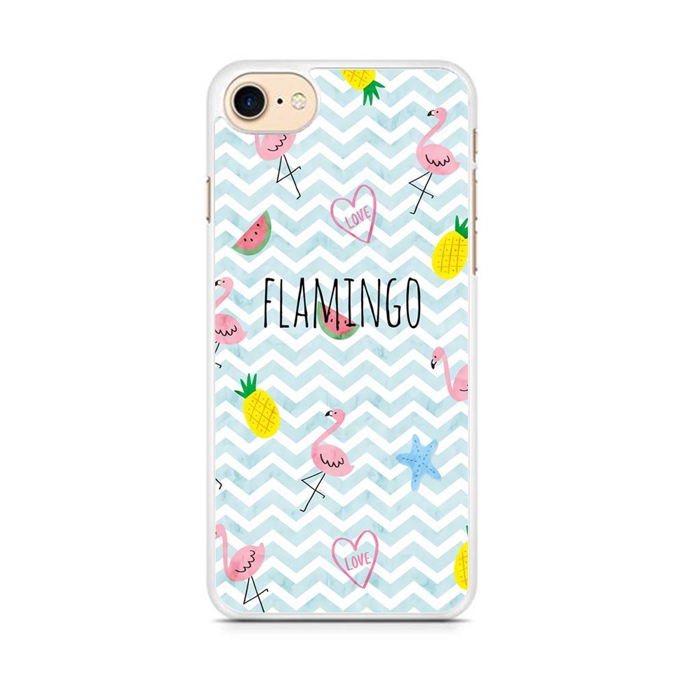 Flamingo Blue Chevron iPhone 8 Case - ezzyst