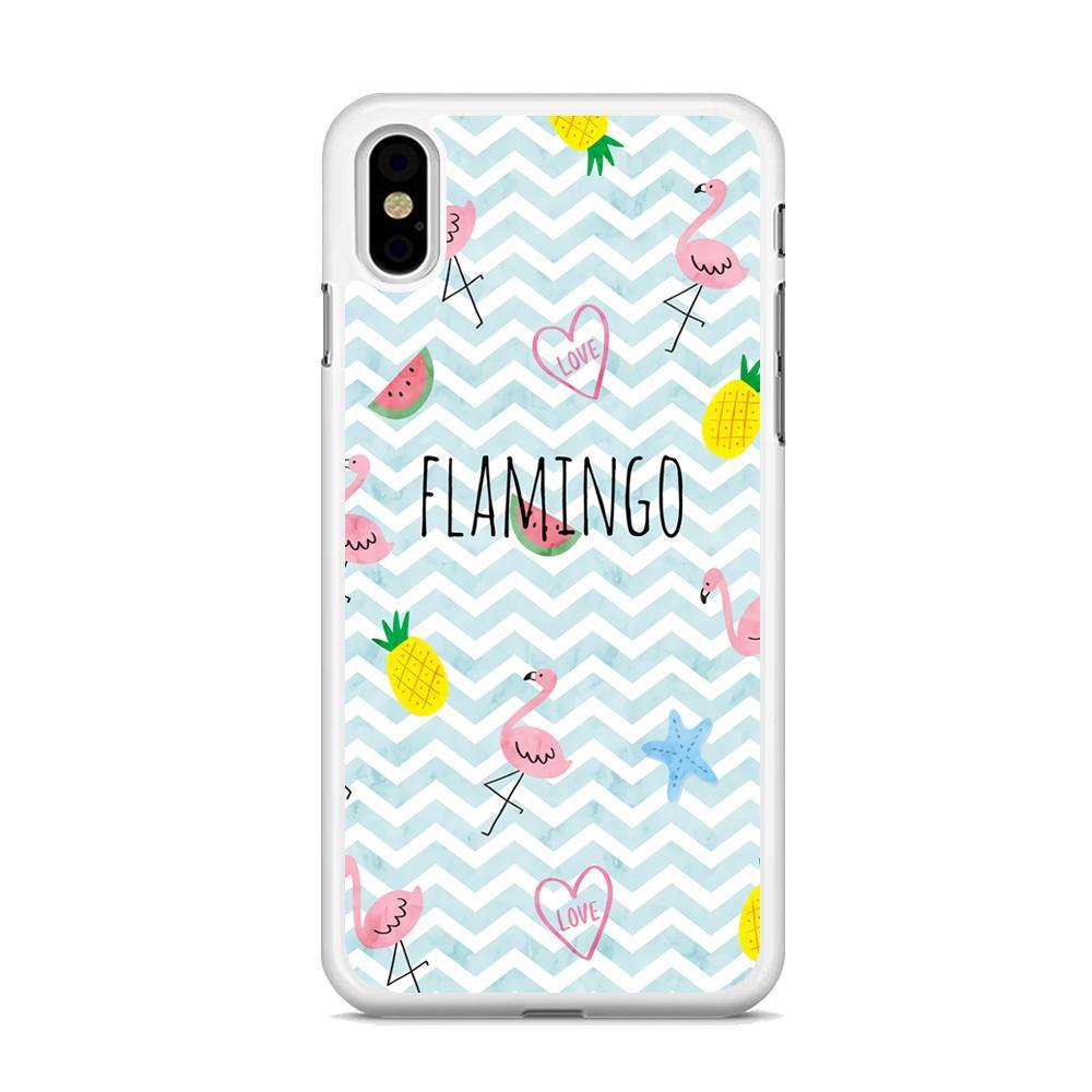 Flamingo Blue Chevron iPhone Xs Max Case - ezzyst