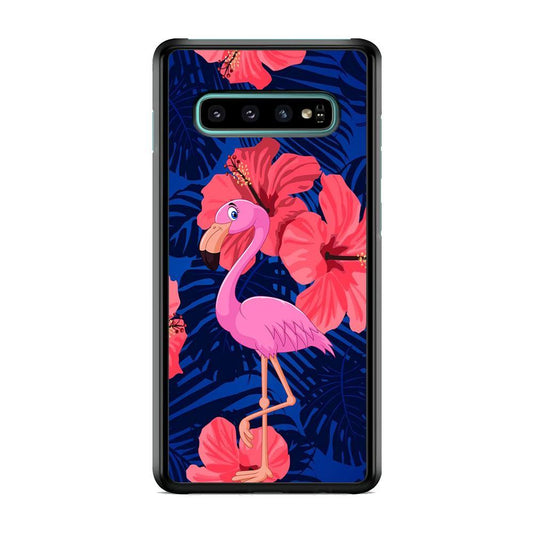 Flamingo Hibiscus Flowers Samsung Galaxy S10 Case - ezzyst