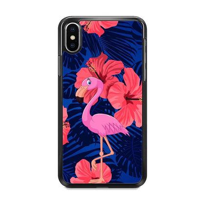 Flamingo Hibiscus Flowers iPhone Xs Max Case - ezzyst
