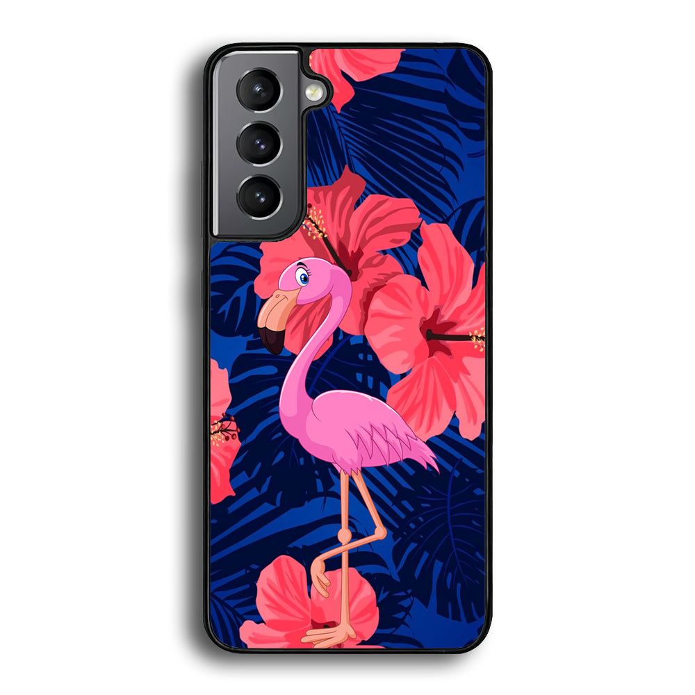 Flamingo Hibiscus Flowers Samsung Galaxy S21 Case - Ezzystore