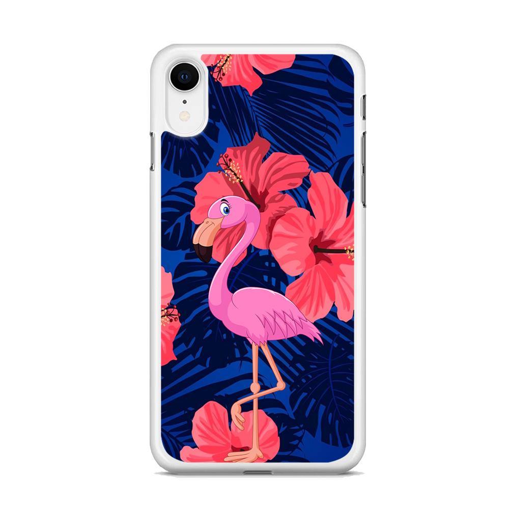 Flamingo Hibiscus Flowers iPhone XR Case - ezzyst