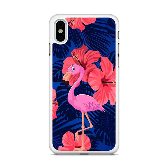 Flamingo Hibiscus Flowers iPhone Xs Max Case - ezzyst