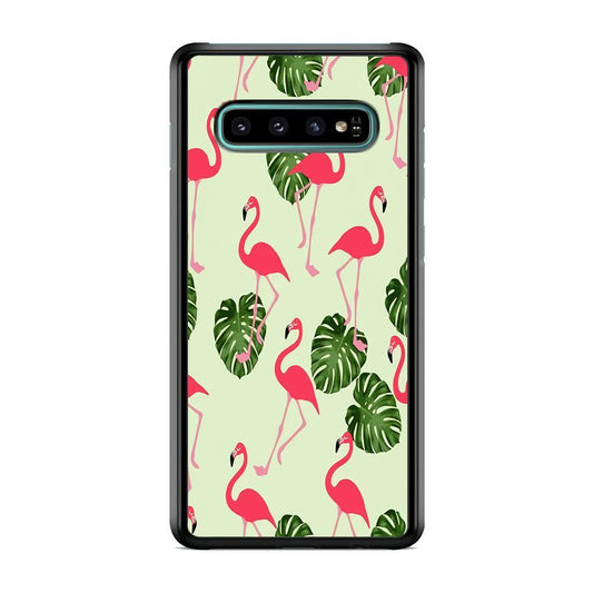 Flamingo Leaf Samsung Galaxy S10 Plus Case - ezzyst