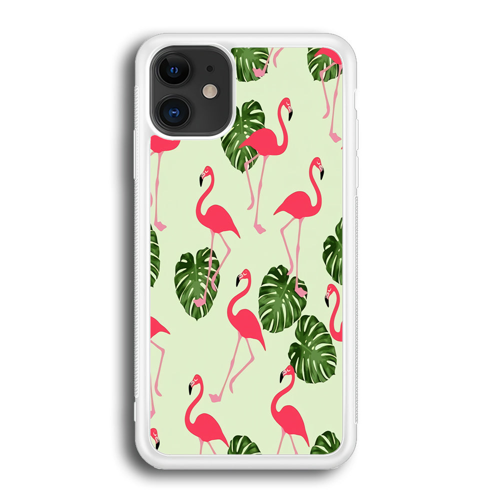 Flamingo Leaf iPhone 12 Case