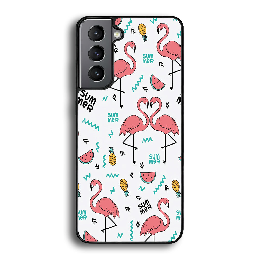Flamingo Summer Samsung Galaxy S21 Case - Ezzystore