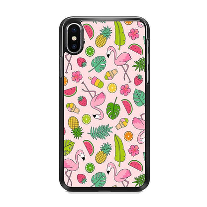 Flamingo Summer Fruit iPhone Xs Max Case - ezzyst