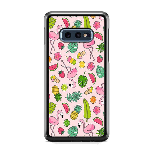 Flamingo Summer Fruit Samsung Galaxy 10e Case - ezzyst