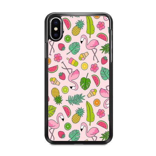 Flamingo Summer Fruit iPhone X Case - ezzyst
