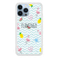 Flamingo Blue Chevron iPhone 13 Pro Case