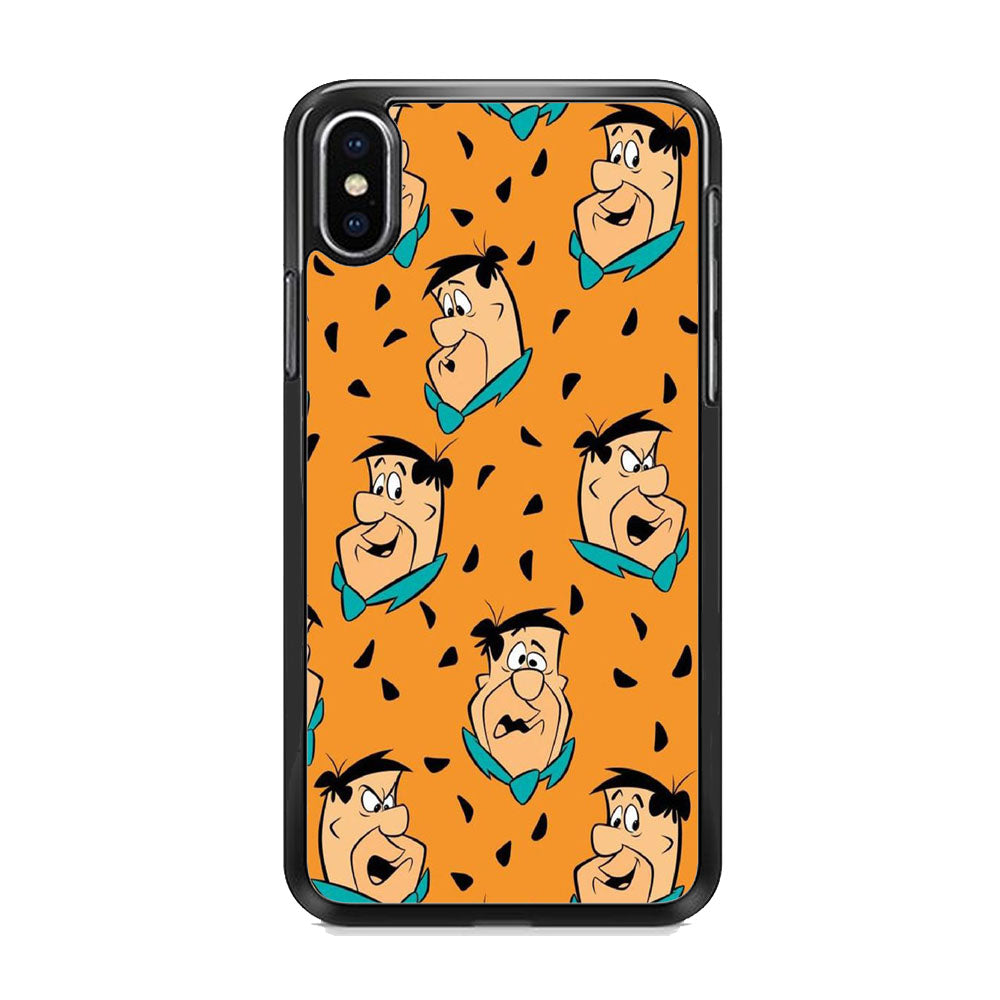 Flintstone Fred Doodle Emoji iPhone X Case
