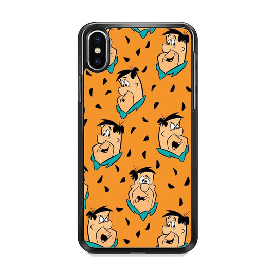 Flintstone Fred Doodle Emoji iPhone X Case