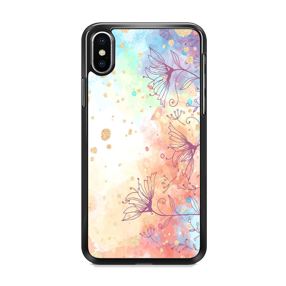 Flowers Purple And Mix Colours iPhone X Case