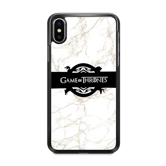Game Of Thrones Logo White Marble iPhone X Case