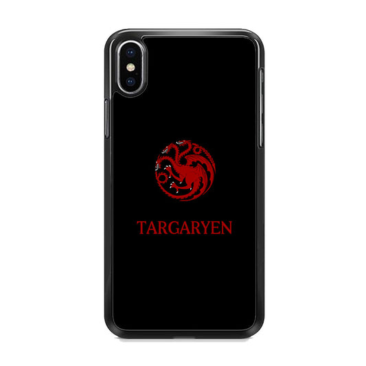Game Of Thrones Targaryen Black Maroon Emblem iPhone X Case